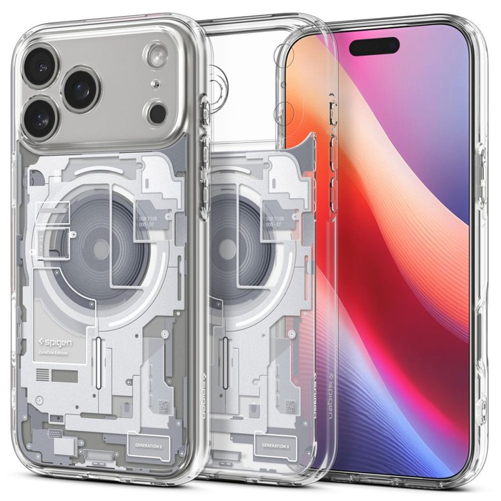 Калъф за iPhone 17 Pro Max, Spigen Ultra Hybrid Zero One, Бял