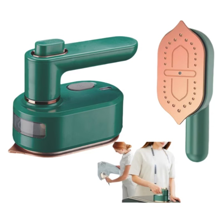 Fier de calcat cu abur de calatorie pentru haine Neo™, cu Fier de Calcat Portabil, 6 Moduri Inteligente, rezervor de apa, portabila, poate fi rotita la 360 de grade, verde, cu aburi portabil 15S cu incalzire rapida la abur, design compact