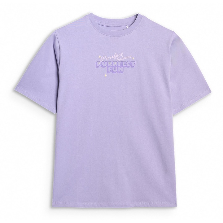 Tricou Fete 4F JUNIOR 100% Bumbac - 68754, Violet deschis