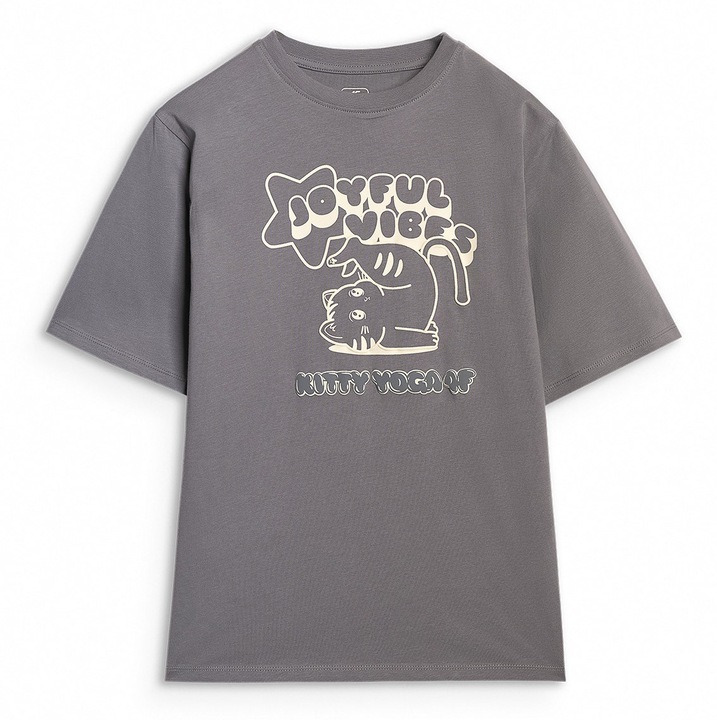 Lany Oversize Polo, Antracit Pamut, 4F Junior - 46794, Antracitszürke