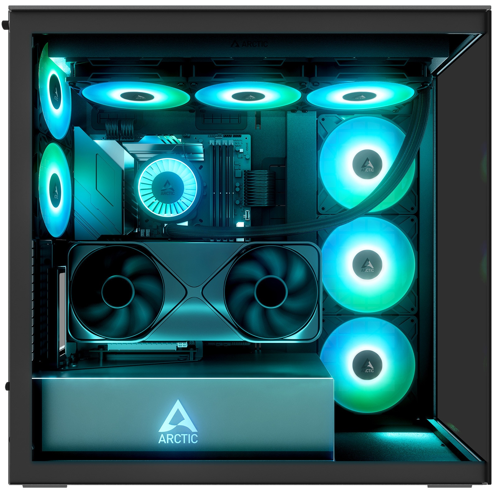 Arctic Riser Carcasa ARCTIC Xtender VG Mirror, MiddleTower, E-ATX, riser PCIe inclus ...