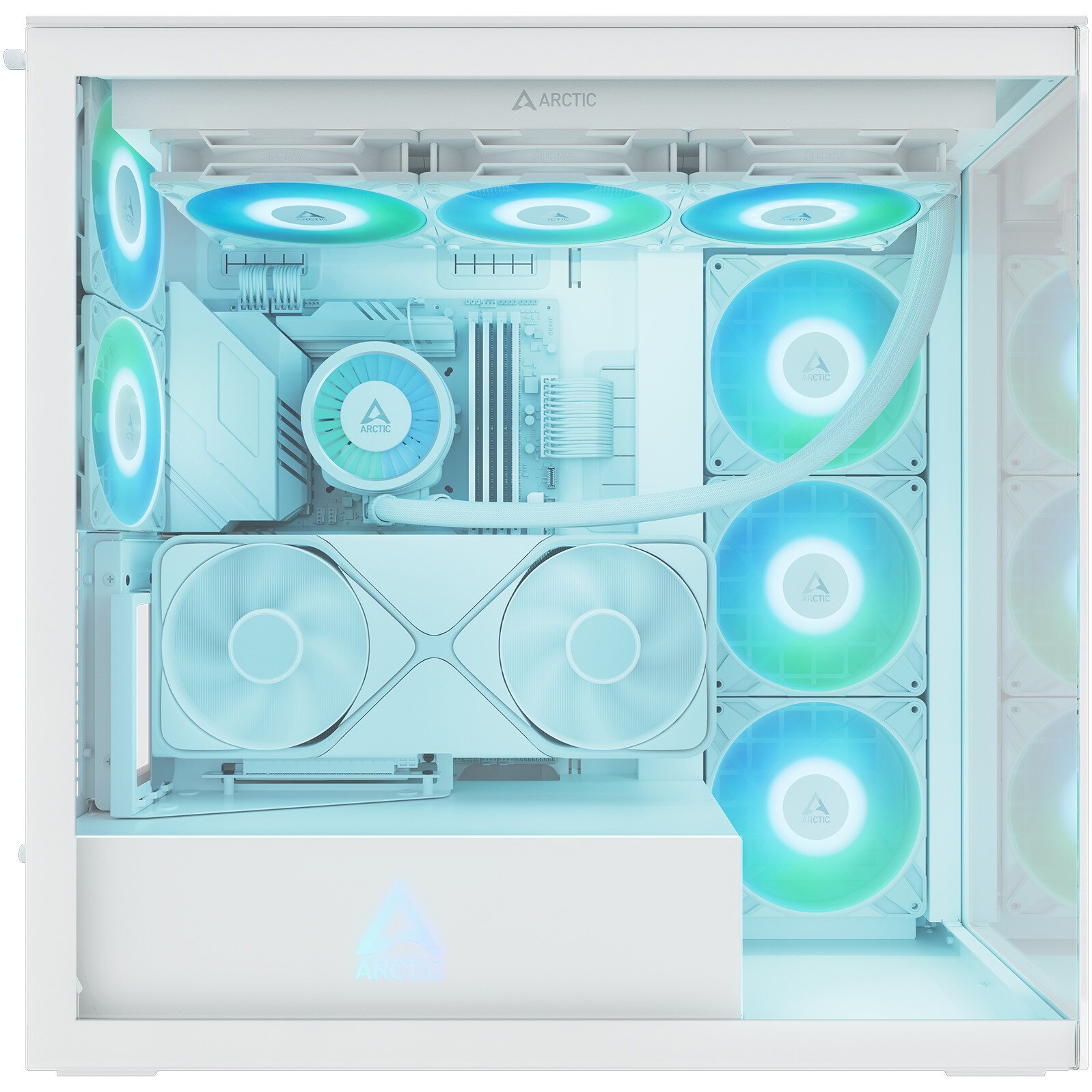 Arctic Riser Carcasa ARCTIC Xtender VG, MiddleTower, E-ATX, riser PCIe inclus, Alb ...