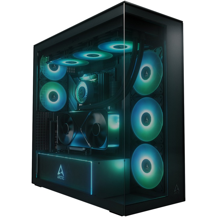 Carcasa ARCTIC Xtender VG, MiddleTower, E-ATX, riser PCIe inclus, Negru