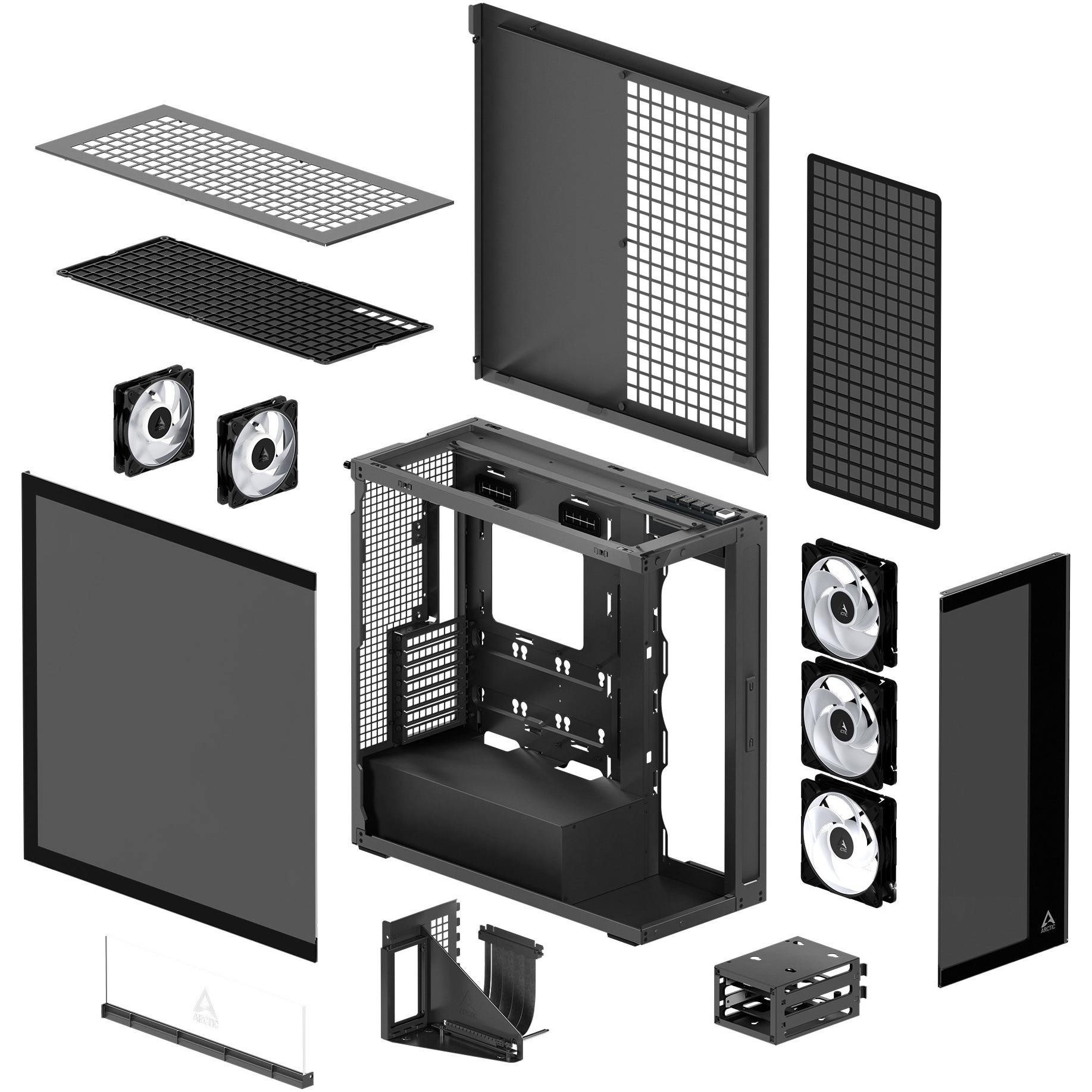 Arctic Riser Carcasa ARCTIC Xtender VG, MiddleTower, E-ATX, riser PCIe inclus, Negru ...