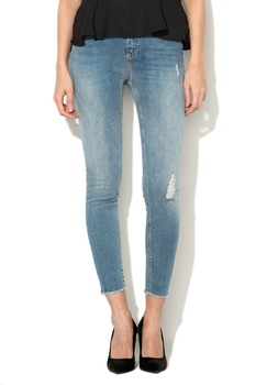 Only, Blugi skinny cu talie medie Blush, Bleu Only, Blugi skinny cu talie medie Blush, Bleu