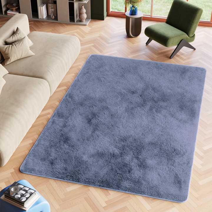 Covor, Tapiso, Silk, 200 x 300 cm, Gri inchis, Inaltime Fir 35 mm, OEKO-TEX, Pentru Living, Dormitor, Rezistent La UV, Rezistent La Pete, Lavabil, Usor de curatat, Rezistent La Intemperii, Impermeabil, Moale La Atingere