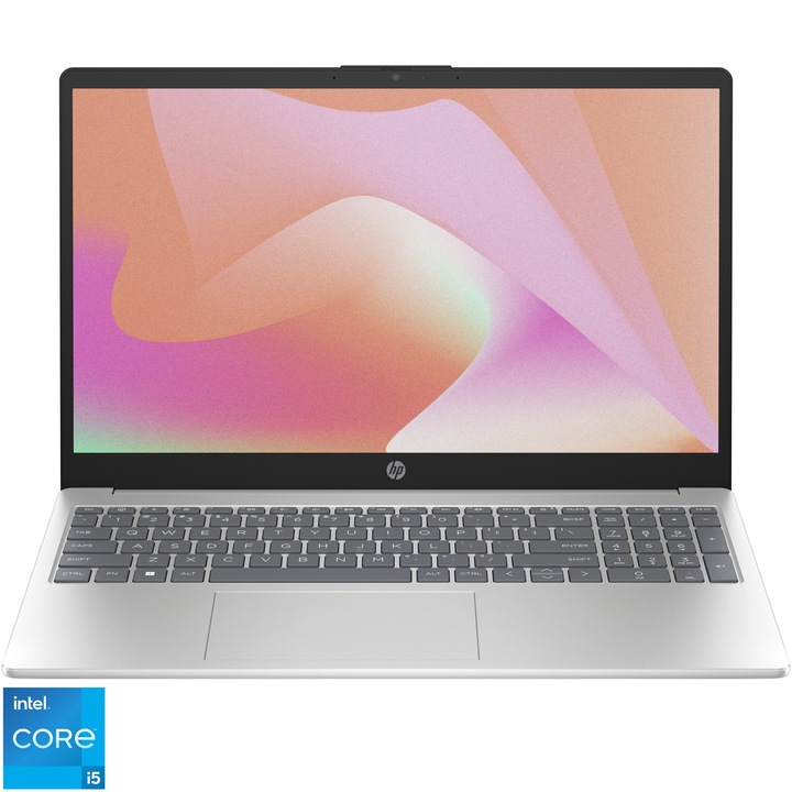 Лаптоп HP 15-fd0085nq, Intel® Core™ i5-1334U до 4.6 GHz, 15.6", Full HD, 16GB DDR4 RAM, 512GB SSD, Intel® Iris® Xe Graphics, Windows 11 Home, Diamond White