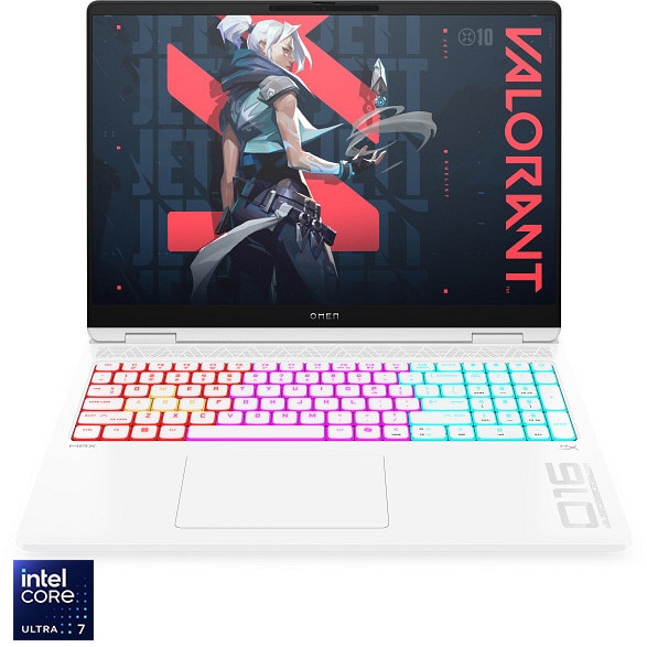 Laptop Gaming HP Omen 16-ah0020nn cu procesor Intel® Core™ Ultra 7 - 255HX pana la 5.2GHz, 16.0", 2K, 32GB DDR5 RAM, 1TB SSD, NVIDIA® GeForce RTX™ 5070 8GB GDDR7, Free DOS, Ceramic White