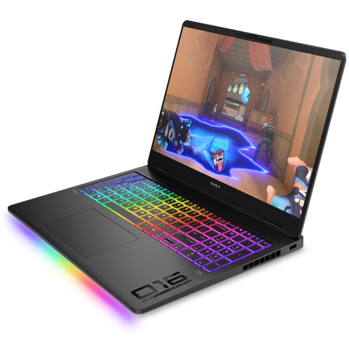 Лаптоп Gaming HP Omen 16-ak0010nn, AMD Ryzen™ AI 7 350 до 5.0GHz, 16.0", 2.5K, 16GB DDR5 RAM, 1TB SSD, NVIDIA® GeForce RTX™ 5070 Ti 12GB GDDR7, Free DOS, Shadow Black