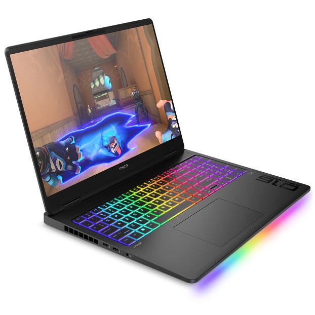 Laptop Gaming HP Omen 16-ak0002nn cu procesor AMD Ryzen™ AI 9 HX 375 pana la 5.1GHz, 16.0", 2.5K, 16GB DDR5 RAM, 1TB SSD, NVIDIA® GeForce RTX™ 5080 16GB GDDR7, Free DOS, Shadow Black