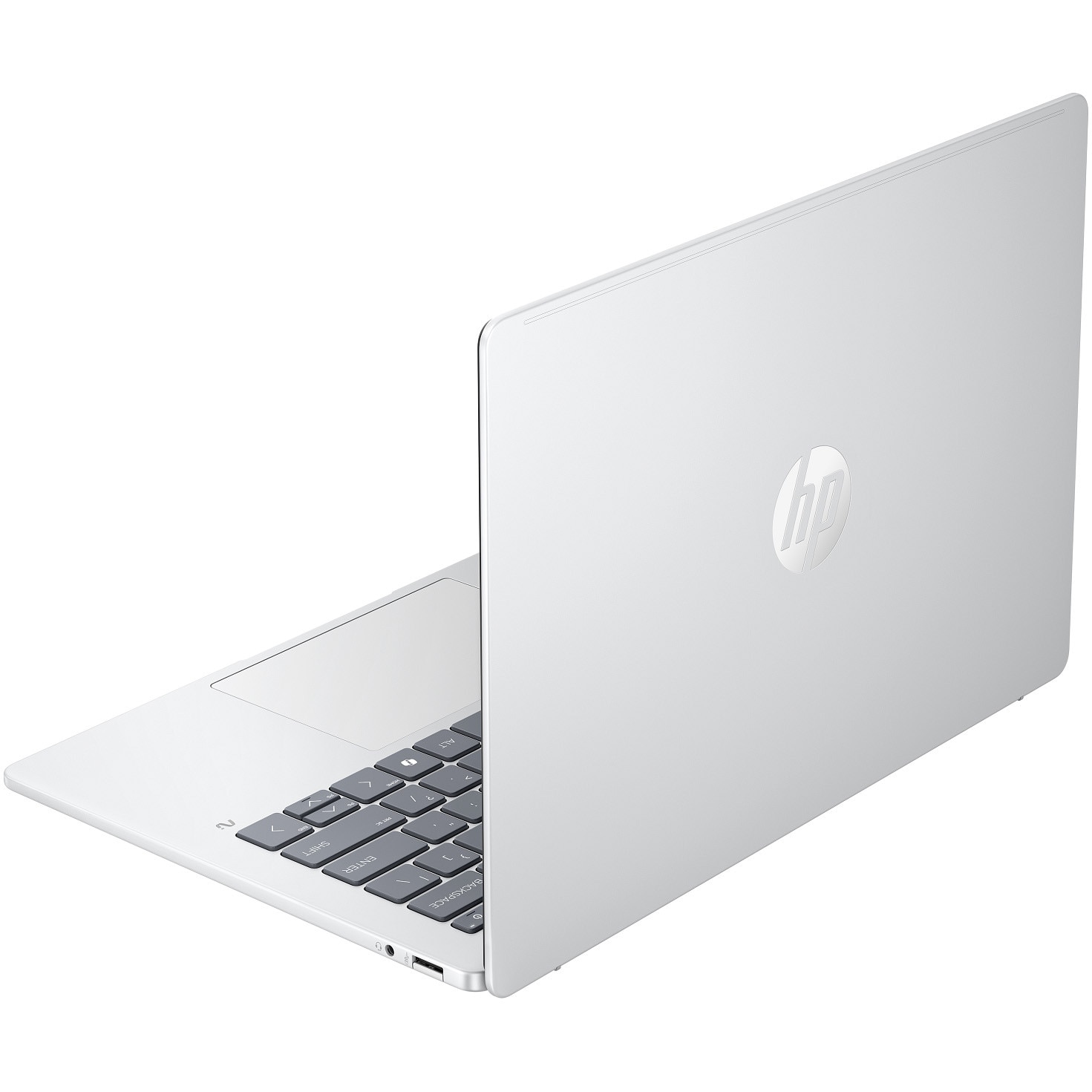 Laptop HP OmniBook 5 NG AI Quadro 25C2, cu procesor Snapdragon X X1-26-100 pana la 2.97 Ghz, 14" WUXGA OLED, 32 GB DDR5, 1TB SSD, Qualcomm® Adreno™ GPU, Windows 11 Home, Glacier Silver