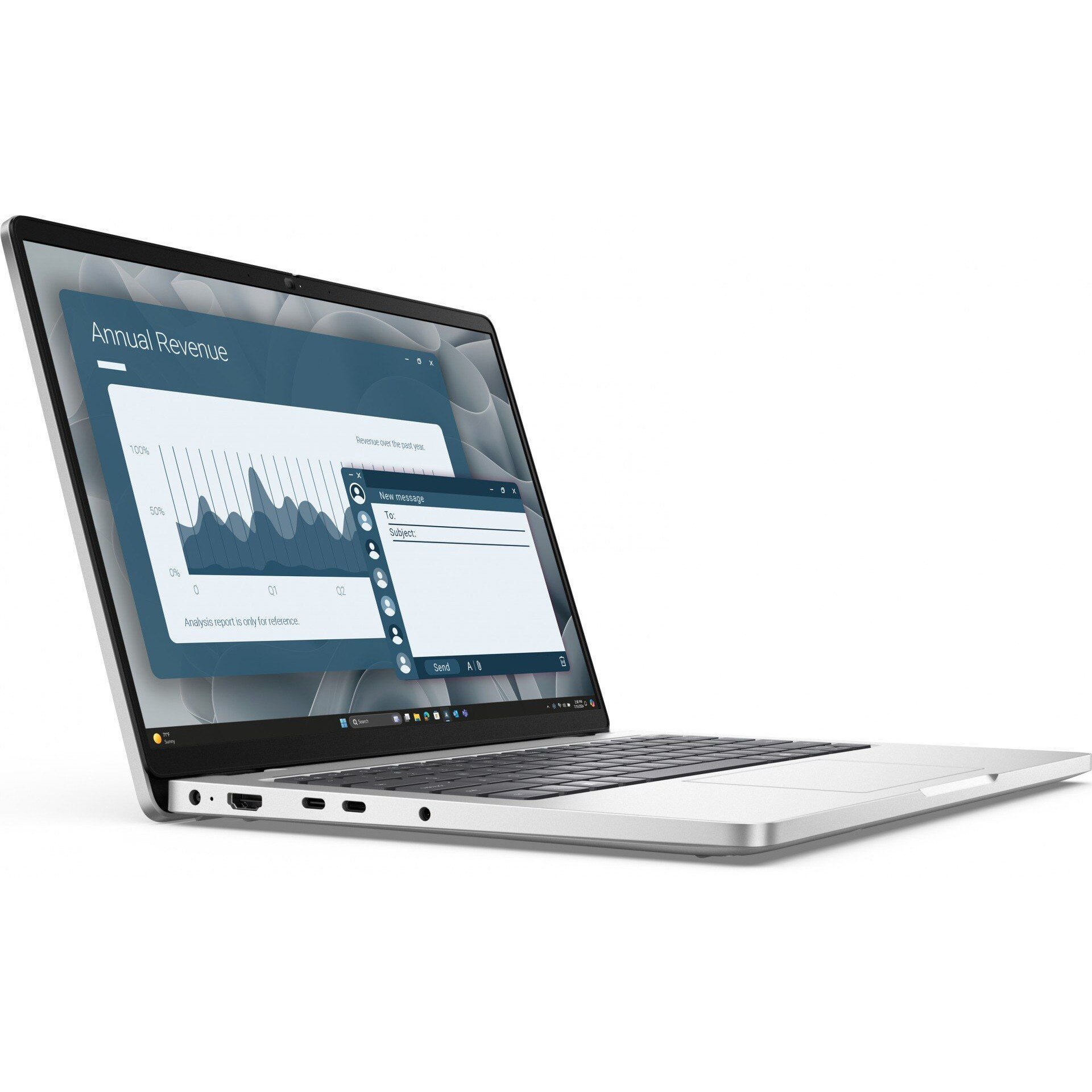 Laptop Dell Pro 14 PC14255 cu procesor AMD Ryzen AI 7 PRO 350 pana la 5.0Ghz, 14" Full HD+, 16GB DDR5 RAM, 1TB SSD, AMD Radeon 860M graphics, Windows 11Pro, Platinum Silver