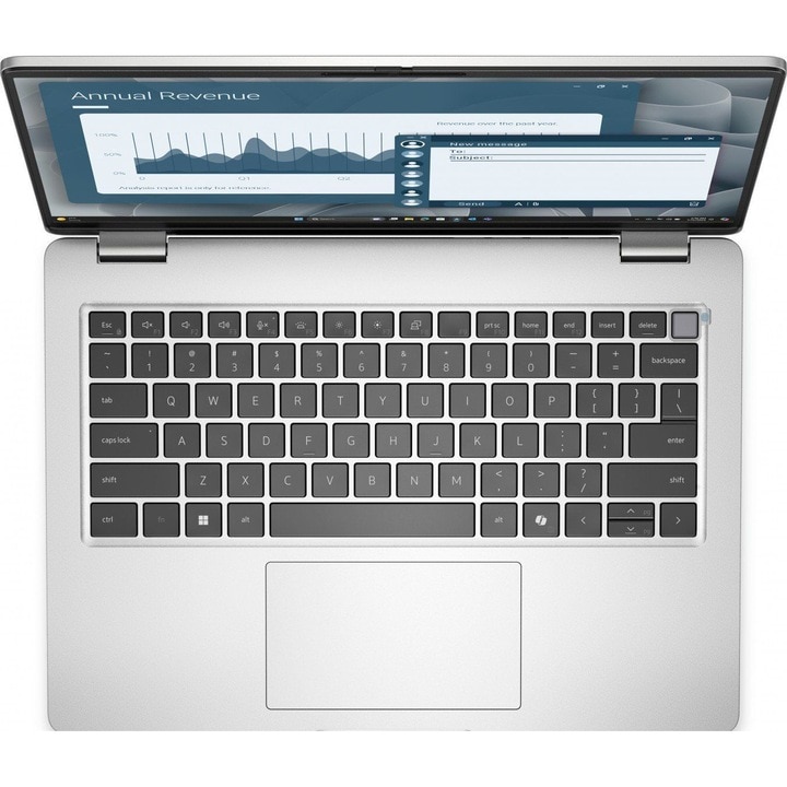 Laptop Dell Pro 14 PC14255 cu procesor AMD Ryzen AI 7 PRO 350 pana la 5.0Ghz, 14" Full HD+, 16GB DDR5 RAM, 1TB SSD, AMD Radeon 860M graphics, Windows 11Pro, Platinum Silver