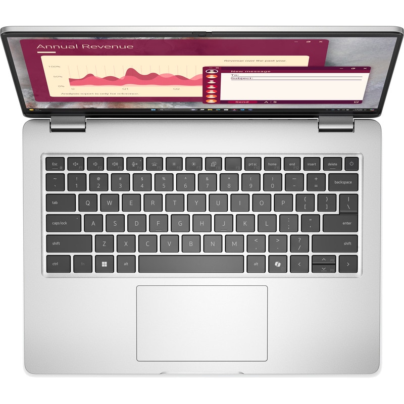 Laptop Dell Pro 14 PC14250, 14 inch 1920 x 1200, Intel 265U 12 C / 14 T, 2.1 GHz - 5.3 GHz, 12 MB cache, 15 W, 16 GB DDR5, 512 GB SSD, Intel Graphics, Windows 11 Pro