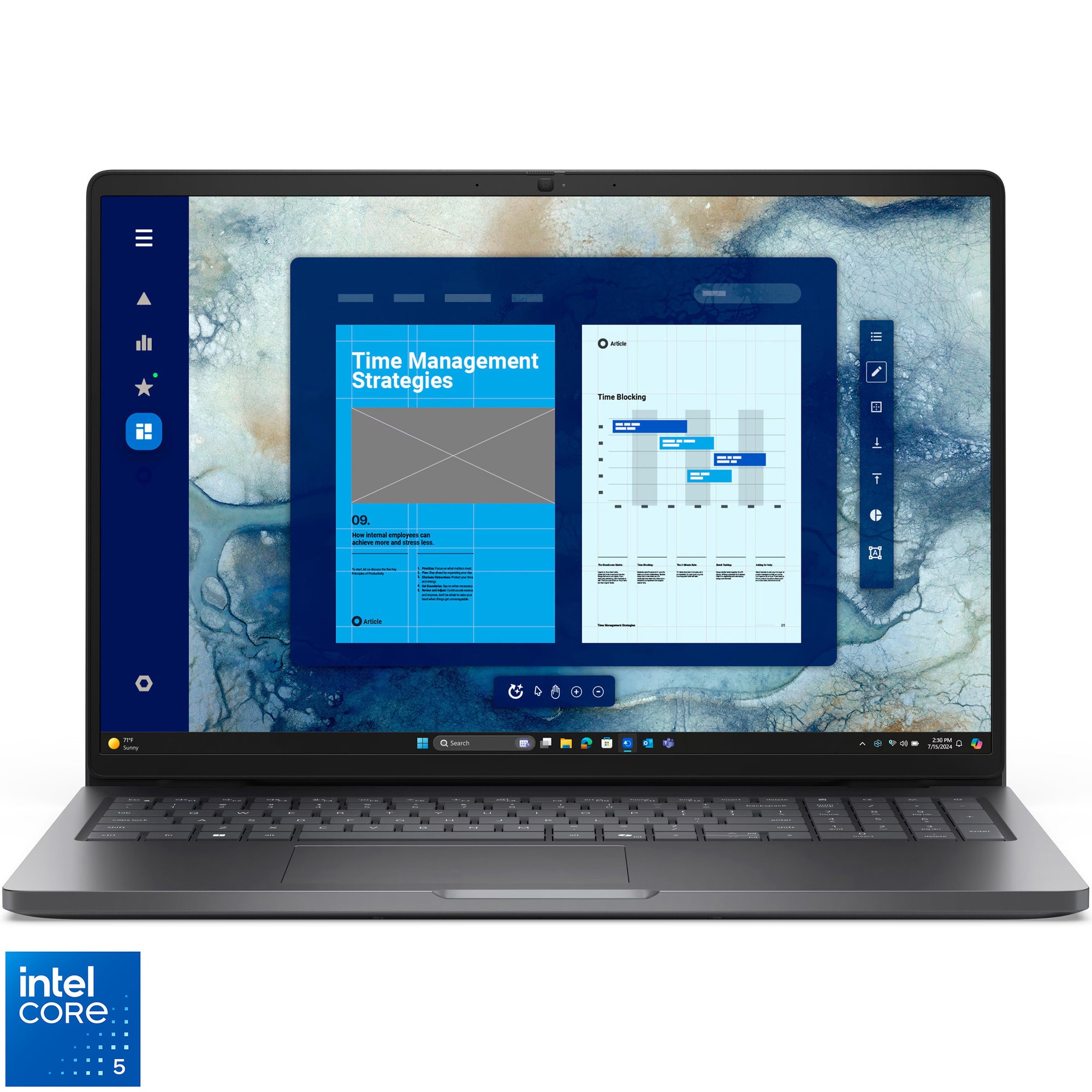 Laptop Dell Pro 16 PC16250, 16 inch 1920 x 1200, Intel 220U 10 C / 12 T, 1.4 GHz - 5.0 GHz, 12 MB cache, 16 GB DDR5, 512 GB SSD, Intel Graphics, Windows 11 Pro