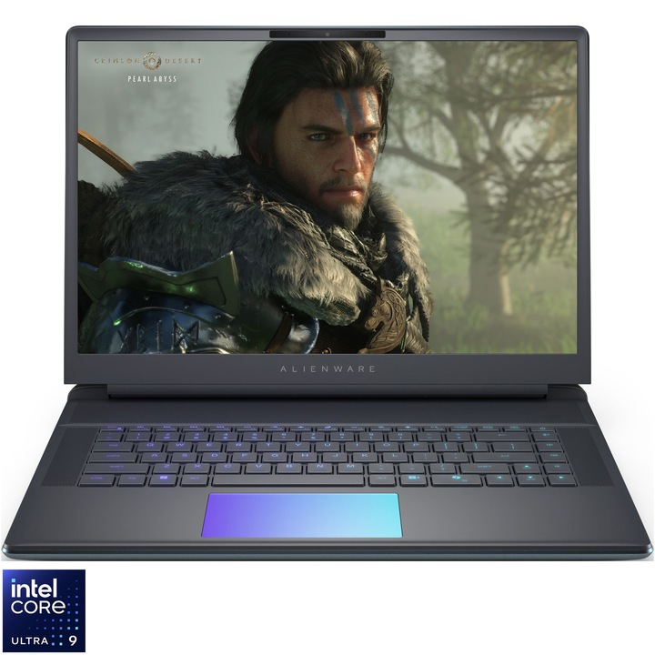 Laptop Dell Alienware Area-51 AA16250, 16 inch 2560 x 1600, Intel Core Ultra 9 275HX 24 C / 24 T, 2.7 GHz - 5.4 GHz, 40 MB cache, 28 W, 64 GB DDR5, 2x 4 TB SSD, Nvidia GeForce RTX 5080, Windows 11 Pro, Gri