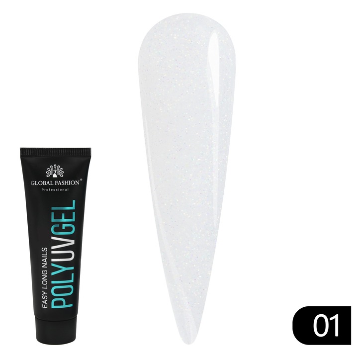 Polygel csillogással Global Fashion 30 g 01