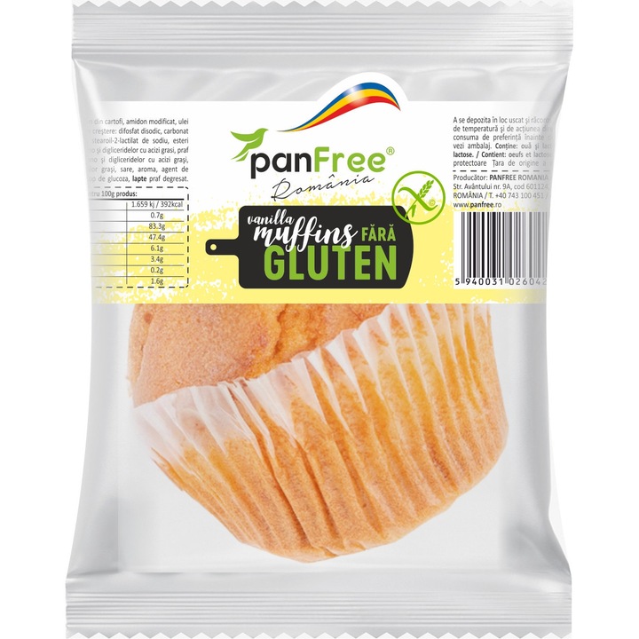 Muffins vanilie fara gluten 80g