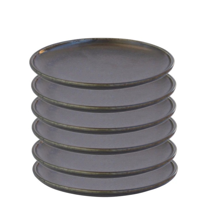 ANTIQUE BLACK 6 darabos porcelántányér készlet, 31 cm