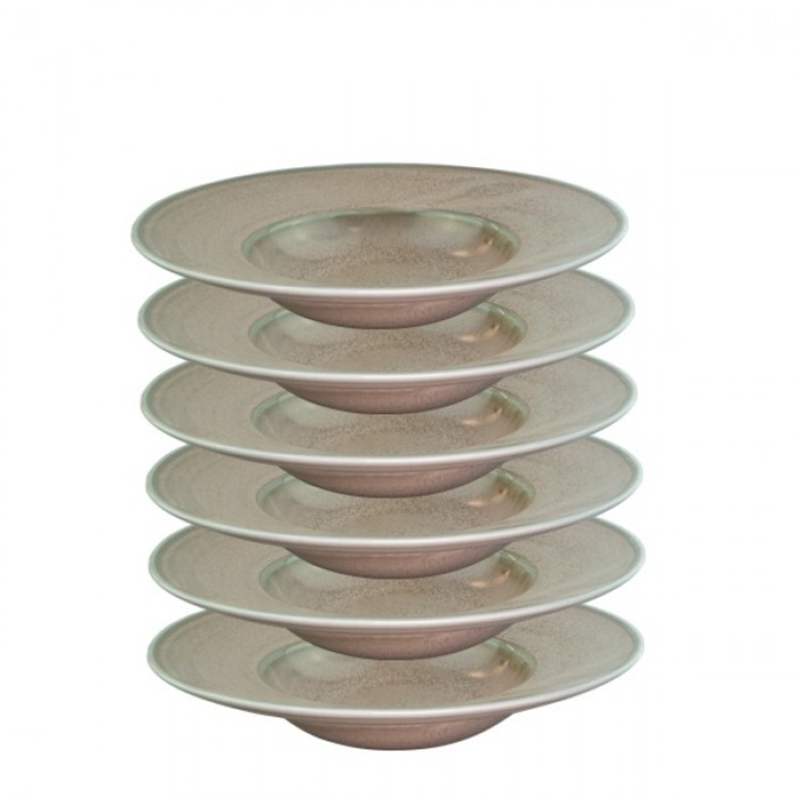 6 darabos porcelán tésztatányér készlet Bloom 28cm 380ml