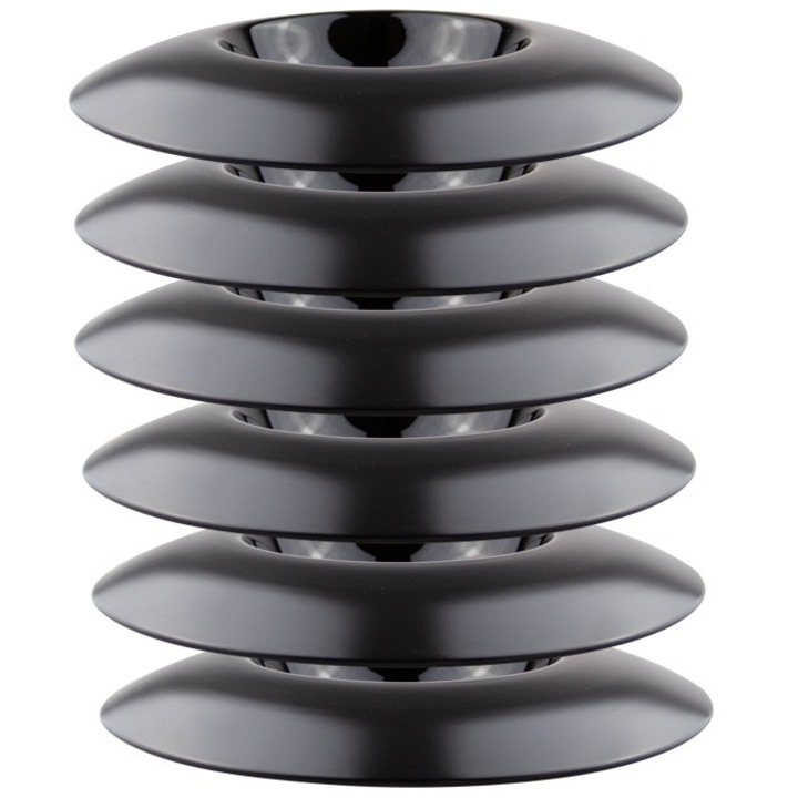 Set 6 farfurii gurme portelan Culinaro Vision Black 18cm neagra