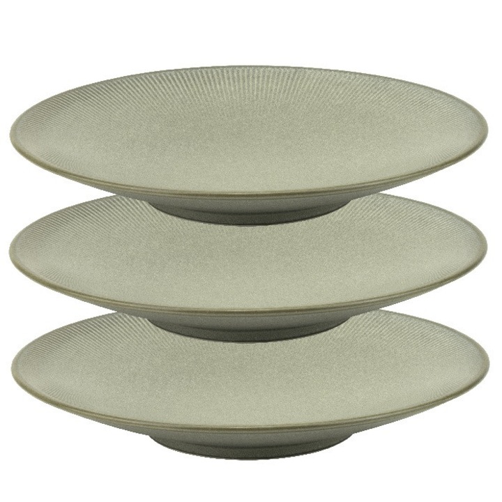 MOSS 3 darabos mély porcelán tányérkészlet 28x3, 5 cm