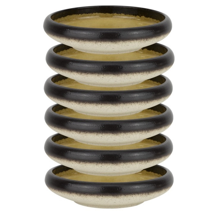 Set 6 farfurii gourmet Culinaro Gio Amber din portelan 15cm