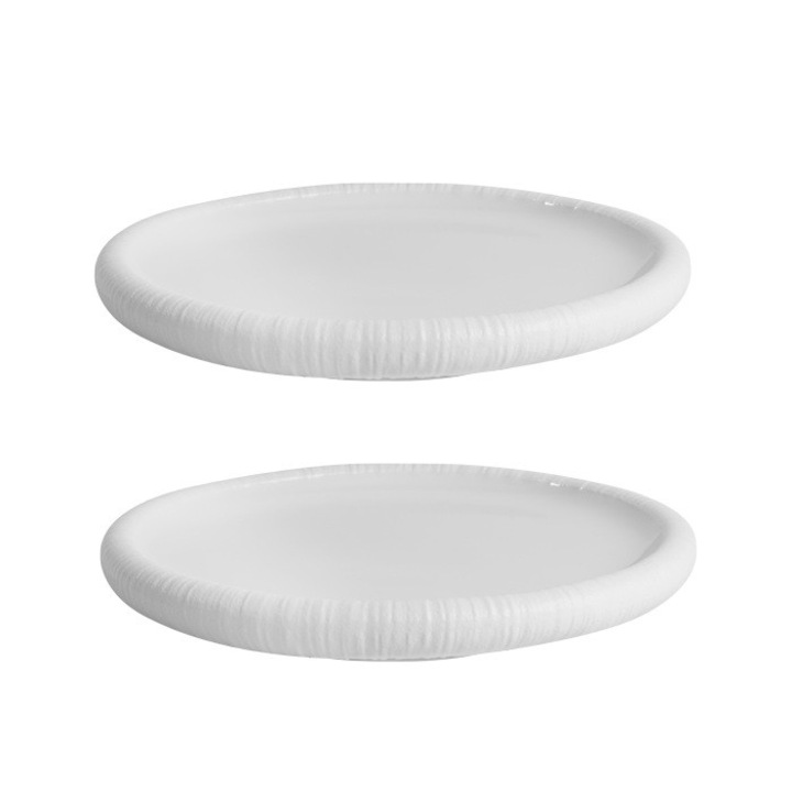 Set 2 farfurii portelan Culinaro Ren 24x4cm cu perete dublu