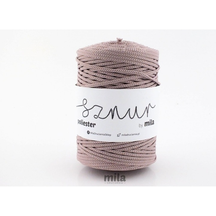 Mila poliészter zsinór, 3 mm, 200 m, 135 piszkos rózsaszín