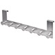 Cuier cu 7 carlige pentru usa, Metal, 40 cm, Argintiu, BREZIUM