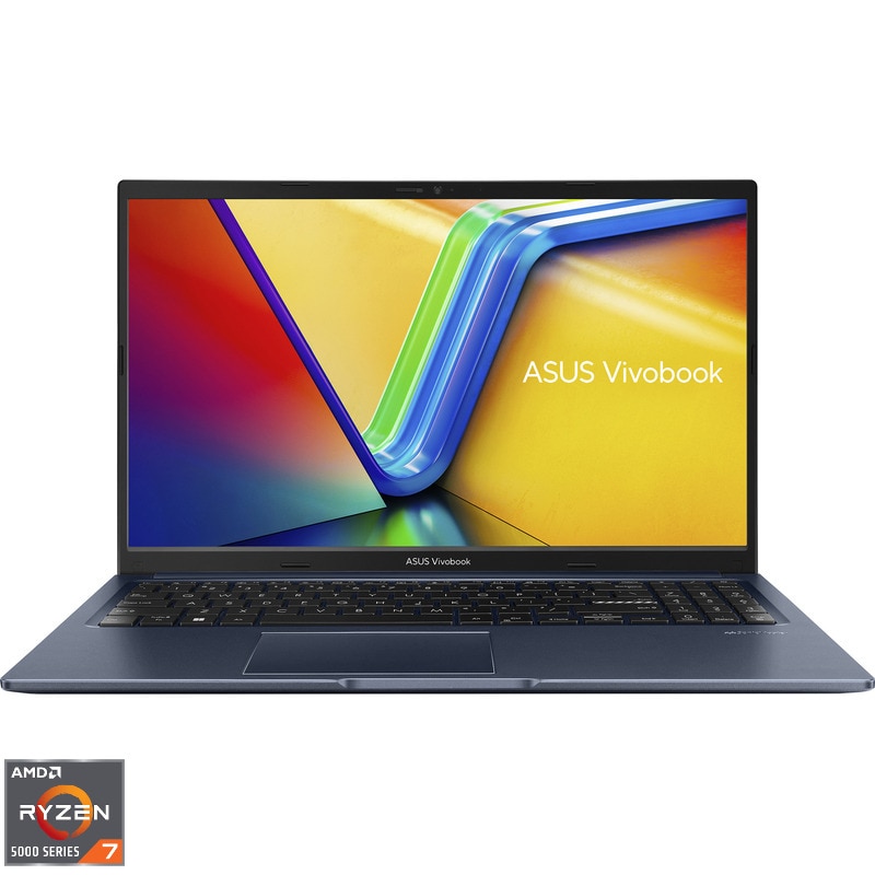 Laptop ASUS Vivobook 15 M1502YA, procesor Ryzen 7 5825U, 24GB RAM, 256GB SSD, grafica Radeon, 15.6" Full HD