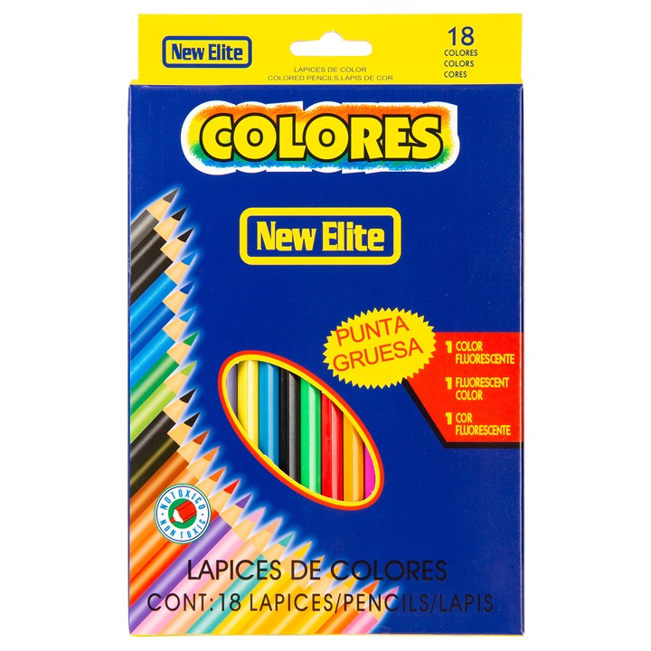 Creioane colorate pentru copii, creioane de ceara pe baza de ulei - 18 culori vibrante pentru desen, practica artistica si pictura de baza, non-toxice, netede si usor de colorat