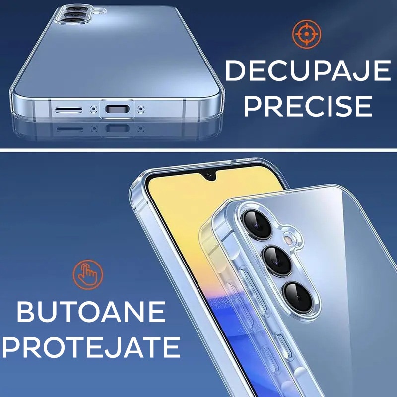 Husa pentru Samsung Galaxy S25 FE DaDen, silicon transparent Premium, Ultra Slim, Flexibila, Transparenta