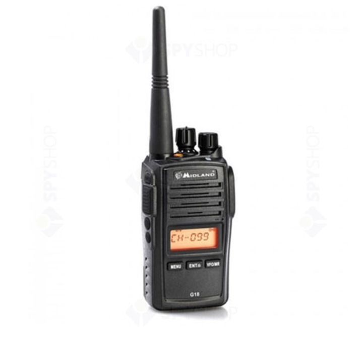 Statie radio portabila PMR 446 Midland G18, rezistenta la apa IP67