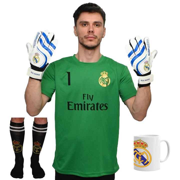 Set Courtois, tricou, jambiere, cana, manusi, Verde, Verde