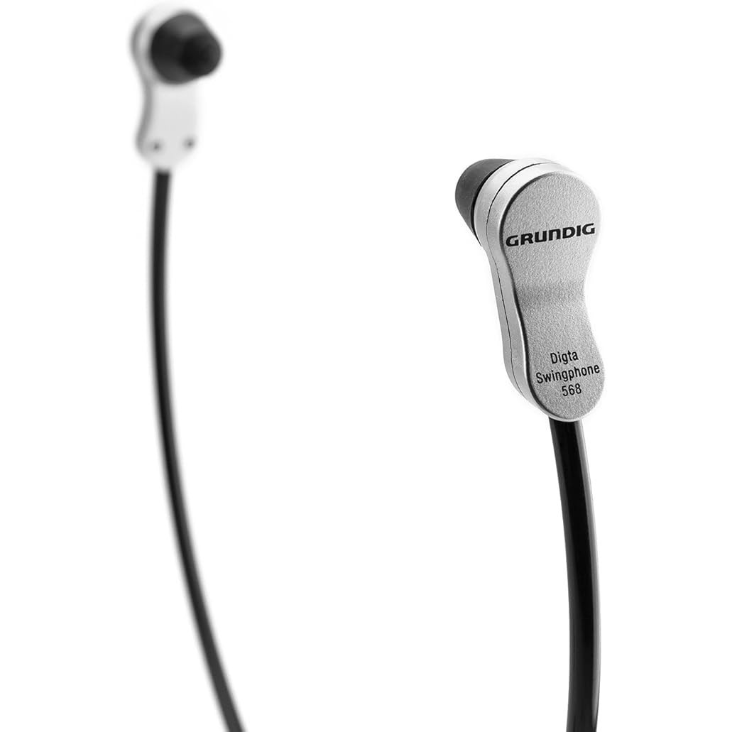 Grundig Business Systems Digta Swingphone 568 Jack (PCC5682) Casti cu banda sub barbie si mufa jack, Negru / Argintiu