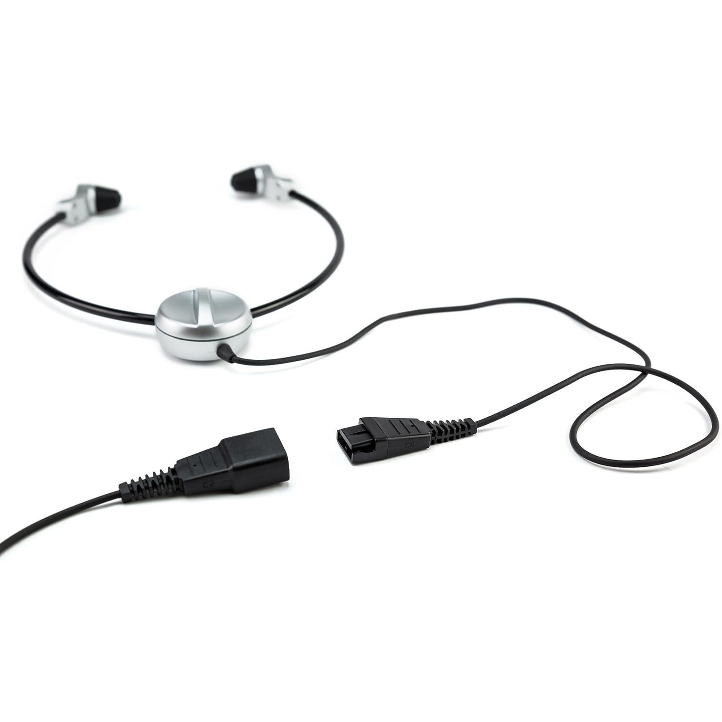 Grundig Business Systems Digta Swingphone 568 Jack (PCC5682) Casti cu banda sub barbie si mufa jack, Negru / Argintiu