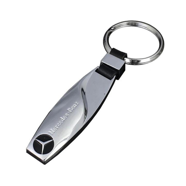 Mercedes Benz kulcstartó, ezüst