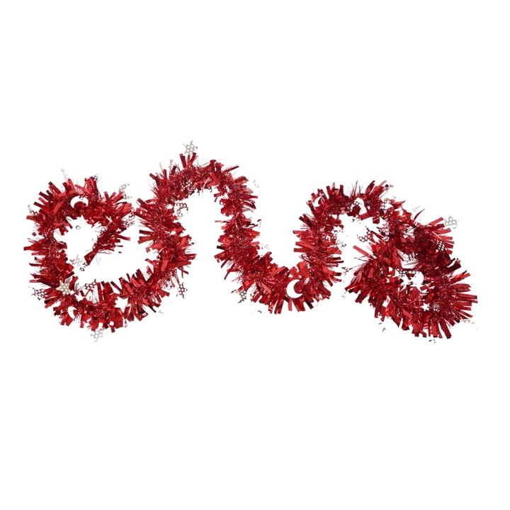 Beteala Craciun, Leski, rosu, marimea: 2 m x 9 cm x 9 cm material:folie PVC, interior/exterior