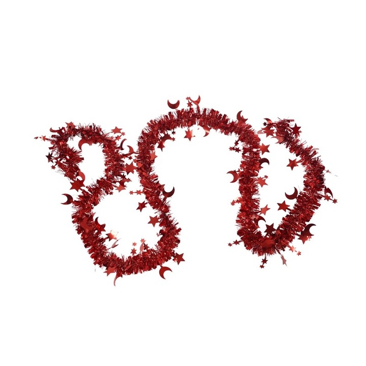 Beteala Craciun, Leski, rosu, marimea: 2 m x 9 cm x 5 cm material:folie PVC, interior/exterior