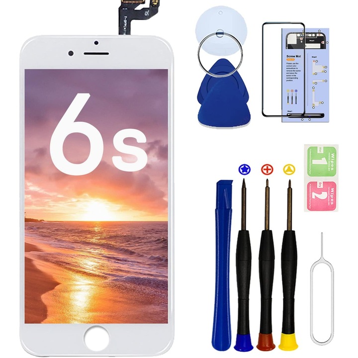 Дисплей LCD Тъчскрийн за iPhone 6S, Бял - CN