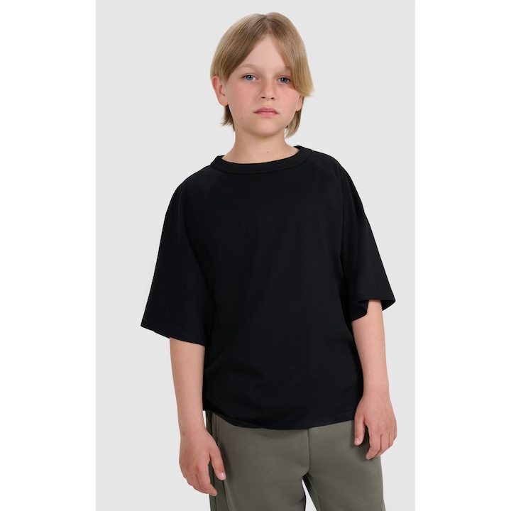 Tricou Junior 4F, 100% Bumbac - 89463, Negru