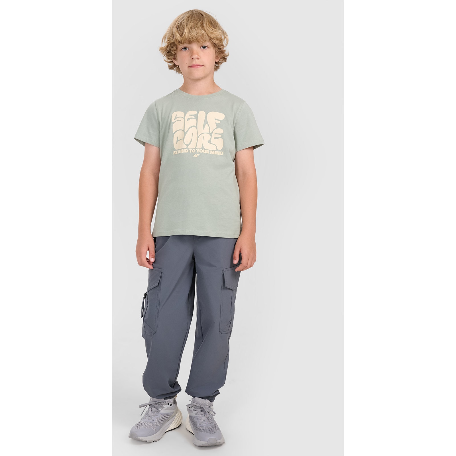 Tricou Regular Junior Olive Moss, Bumbac 100%, Sportstyle