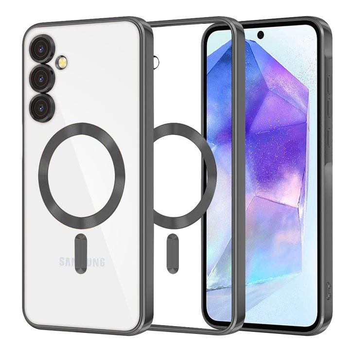 Carcasa telefon Techsuit, husa din TPU, negru, pentru Samsung Galaxy A55 5G