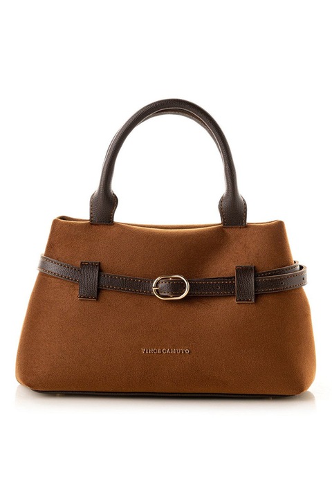 Vince Camuto, Nyersbőr hatású válltáska, Karamellbarna