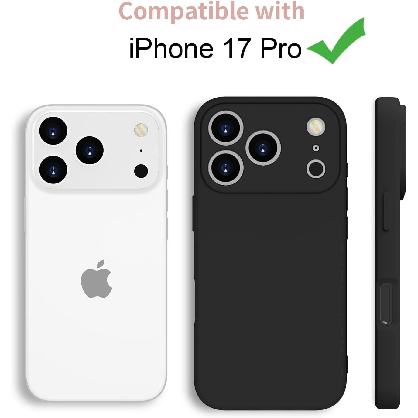 Husa Soft Touch, slim, ALC Mobile, anti soc, compatibila cu IPhone 17 Pro, Negru Tpu