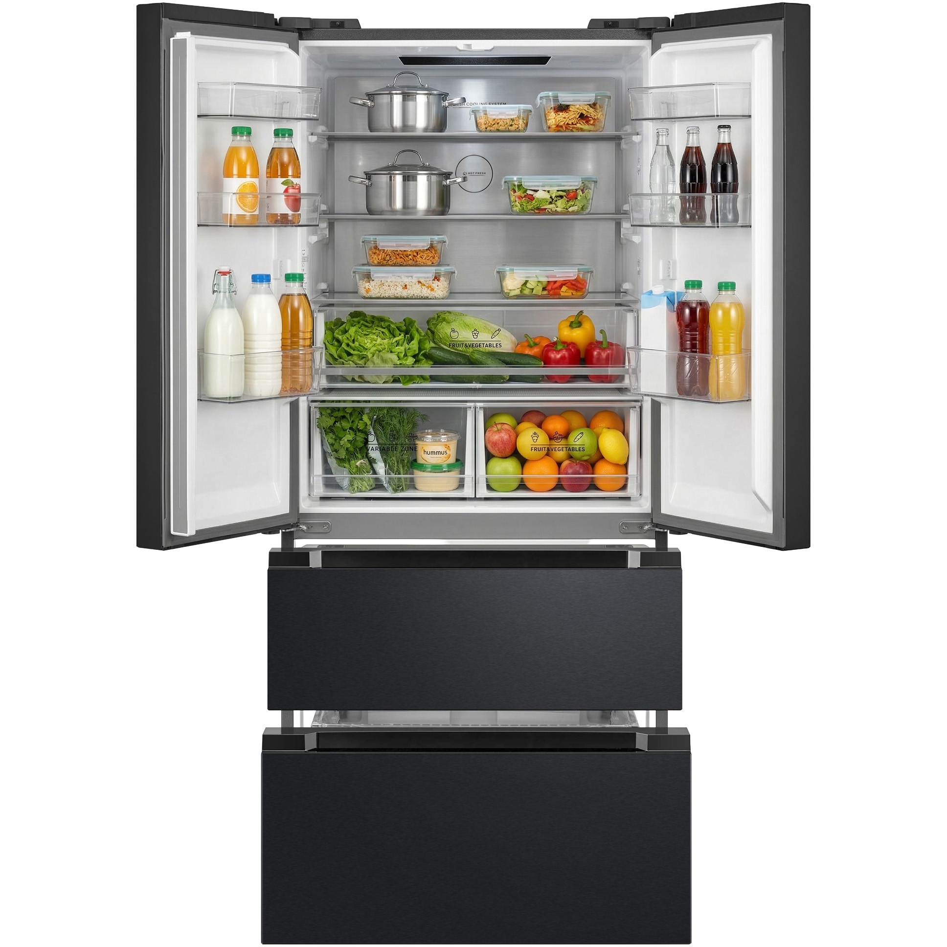 Side by side French Door Heinner HCFD-M516INVHDXE++, No frost, 516