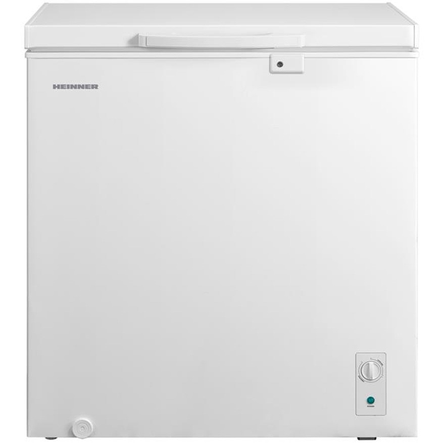 Lada frigorifica HEINNER HCF-M198INVCE++, 198 l, Clasa E, Convertibila frigider/congelator, Compresor inverter, Control mecanic, Termostat ajustabil, Lumina LED, 1 cos, Alb