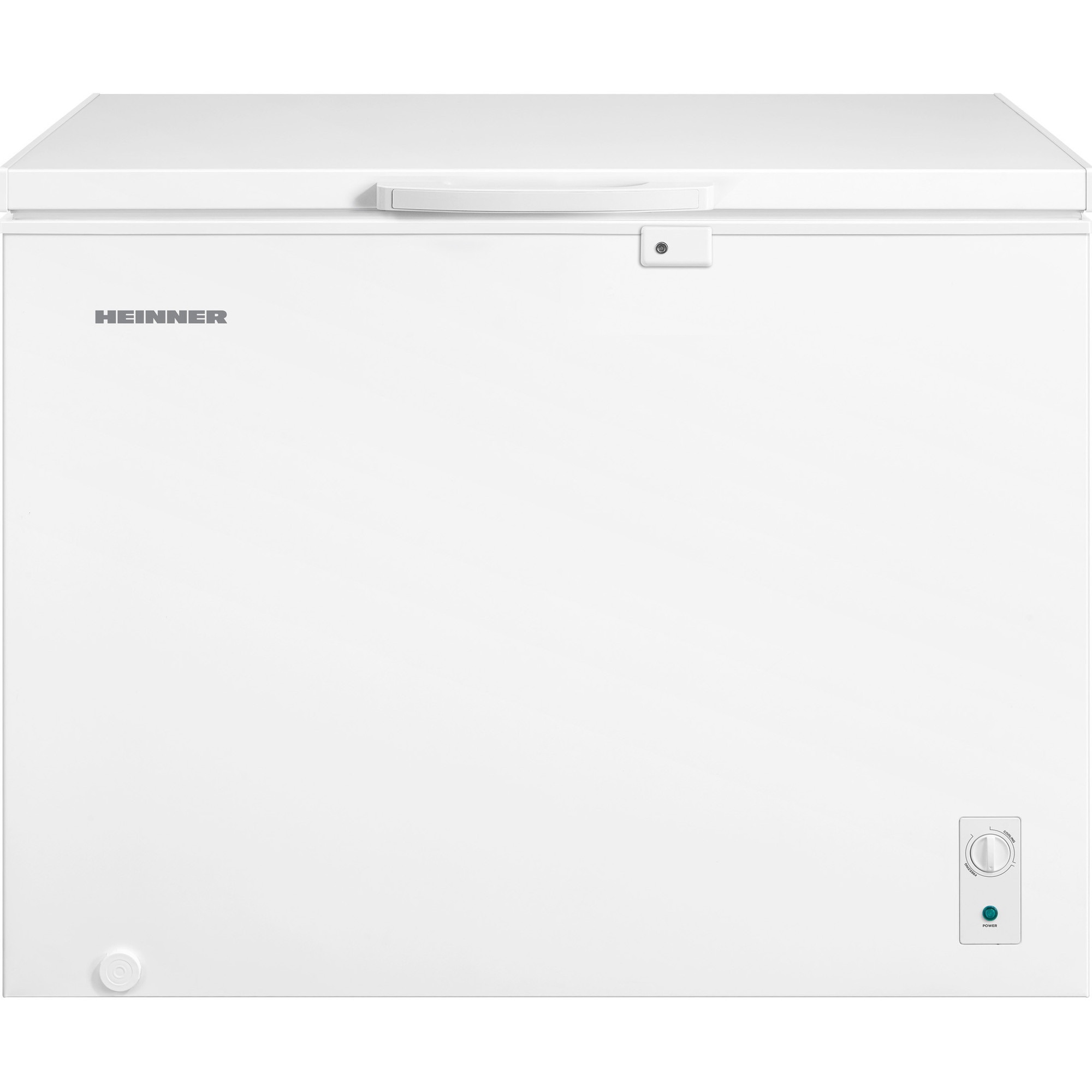 Lada frigorifica Heinner HCF-M293INVCE++, 293 L, Clasa E, Convertibila frigider/congelator, Compresor inverter, Control mecanic, Termostat ajustabil, Lumina LED, Maner extern cu in