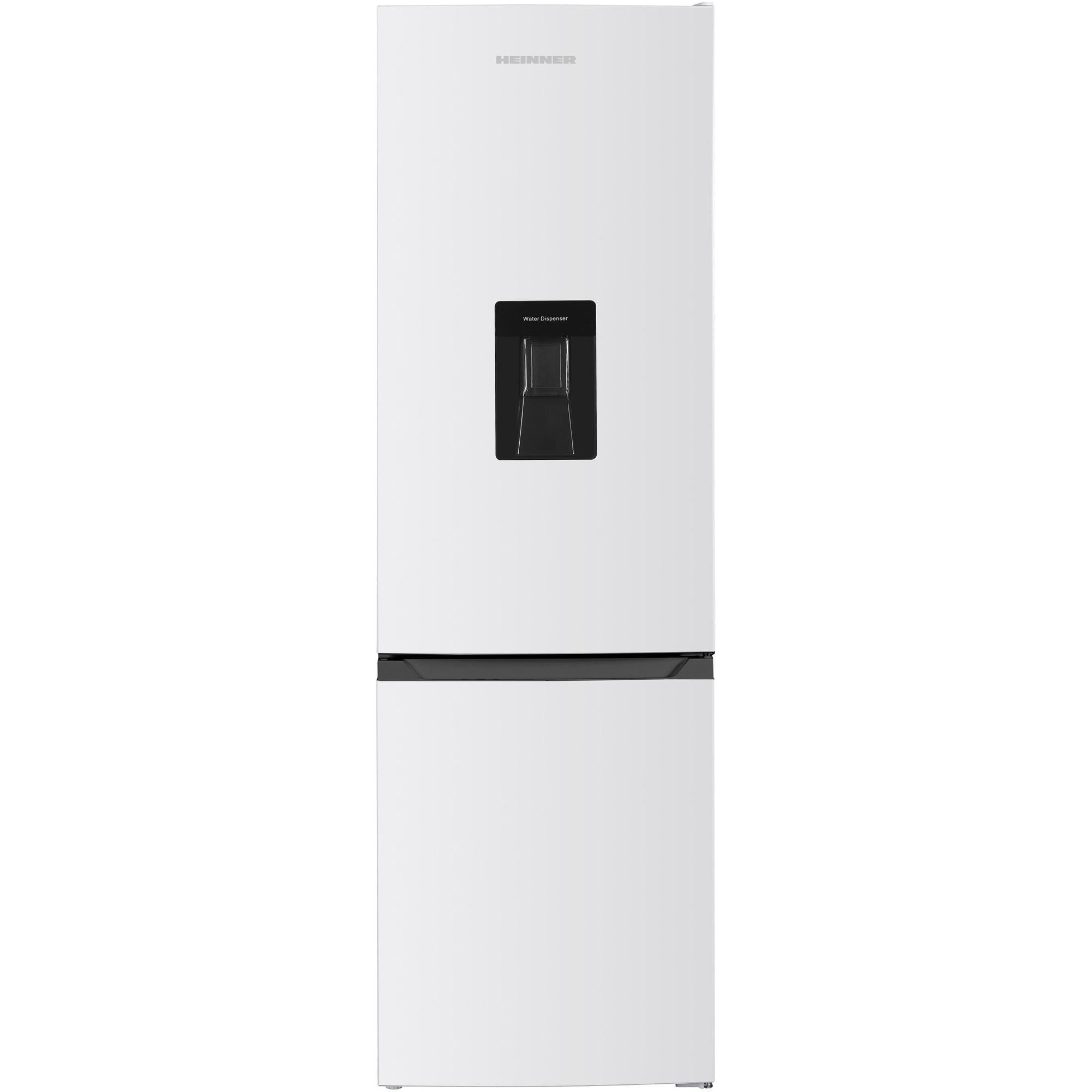 Combina frigorifica HEINNER HC-HM260INVWDD, Clasa D, 260L, Dozator apa, Control electronic cu termostat ajustabil, Lumina LED, Usa reversibila, Alb